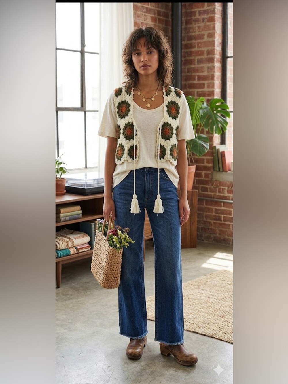 Vintage Crochet By Hand In Taiwan Vest
